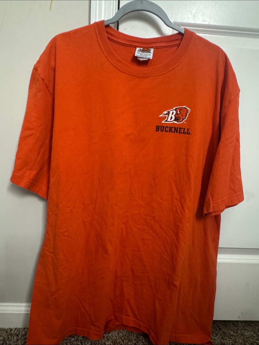 Short-Sleeve Logo Tee in Orange Bucknell University